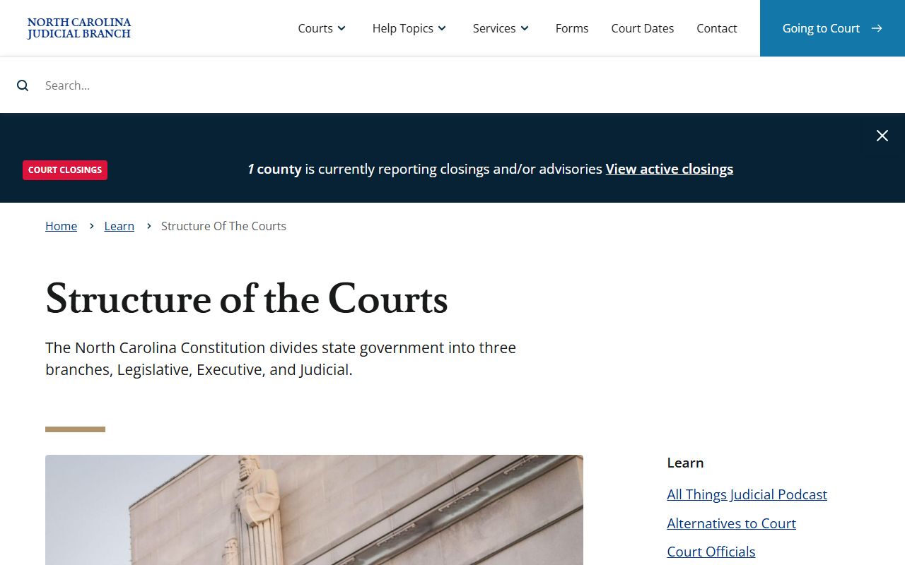 Cumberland County court records NC court structure diagram